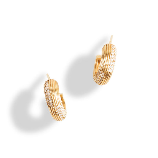 Chubby 1-2 Diamonds Hoops