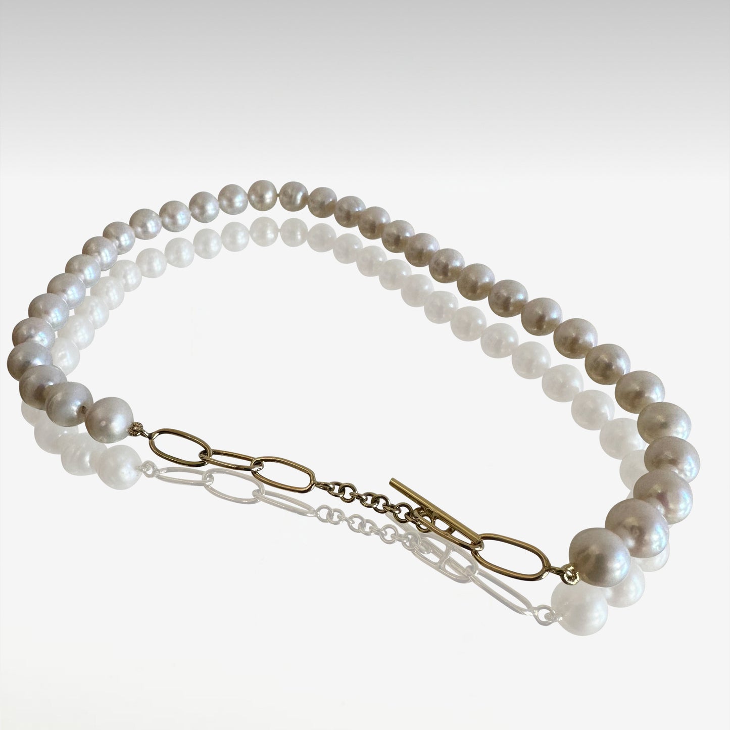 Pearl Chain Link Necklace