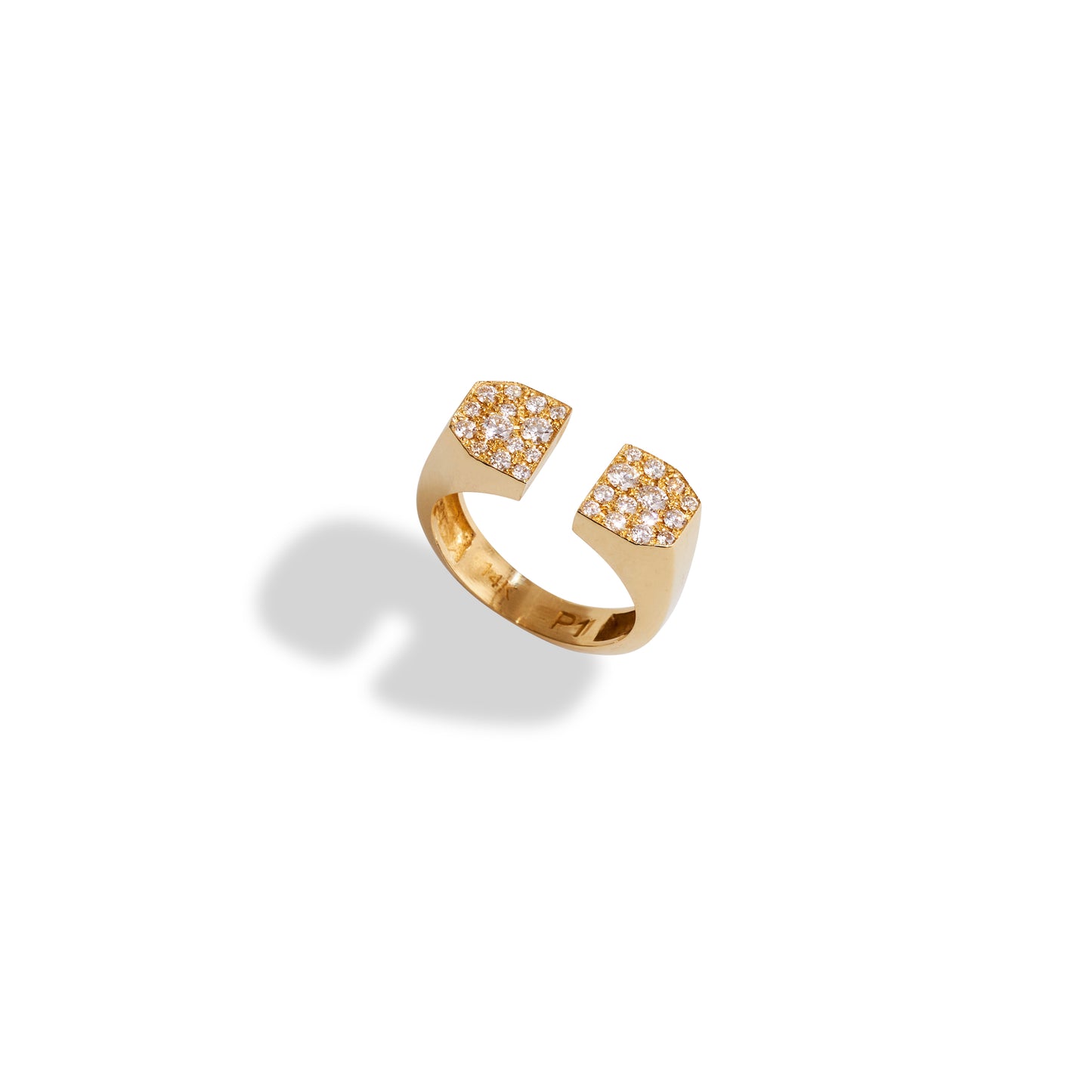 Post Double Headed Diamonds Ring