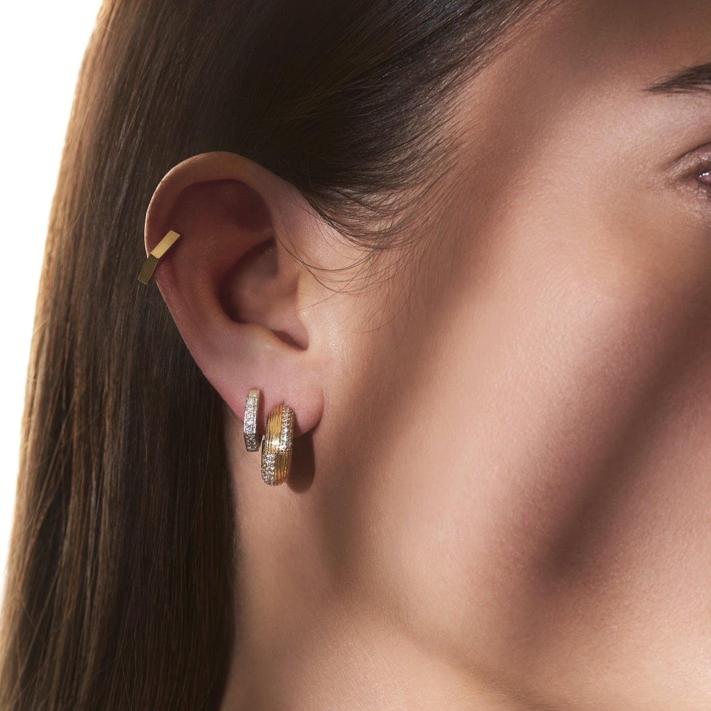 Chubby 1-2 Diamonds Hoops