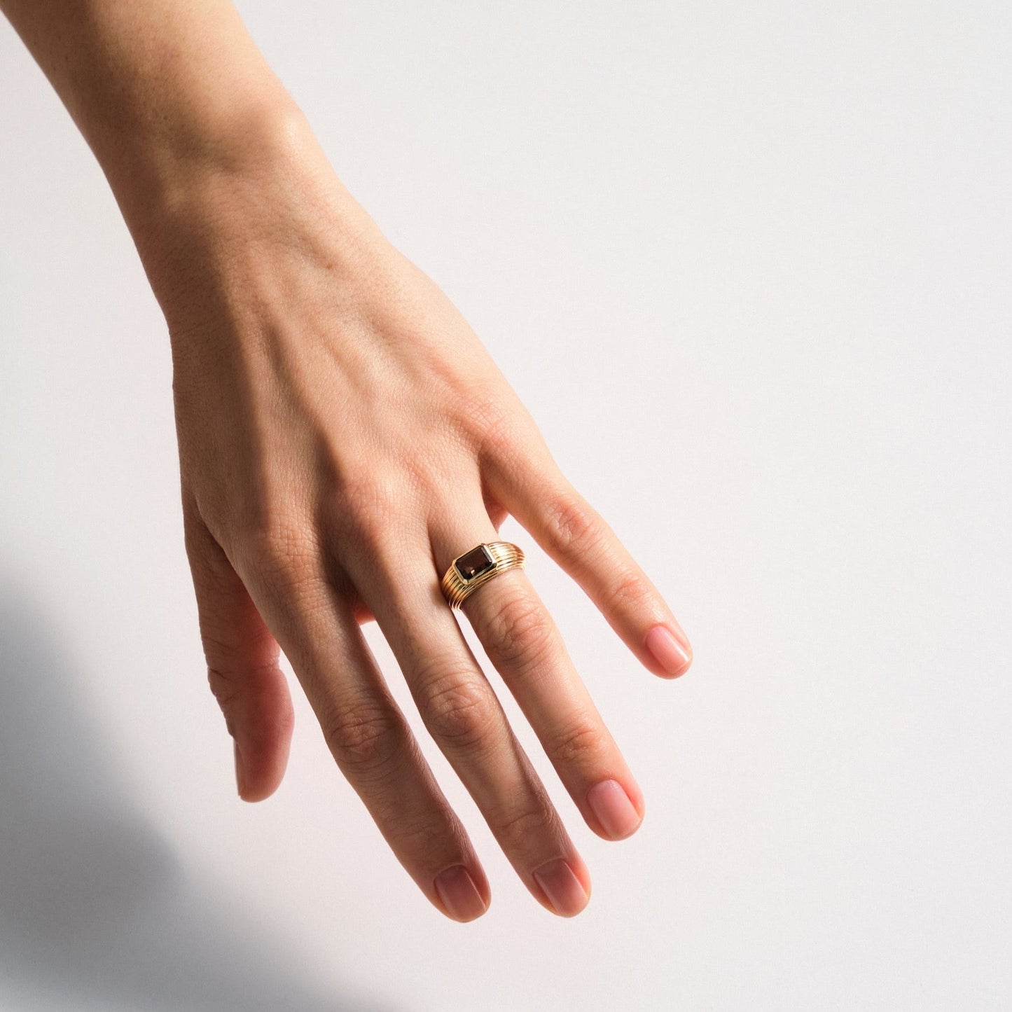 Chubby Smokey Topaz Ring