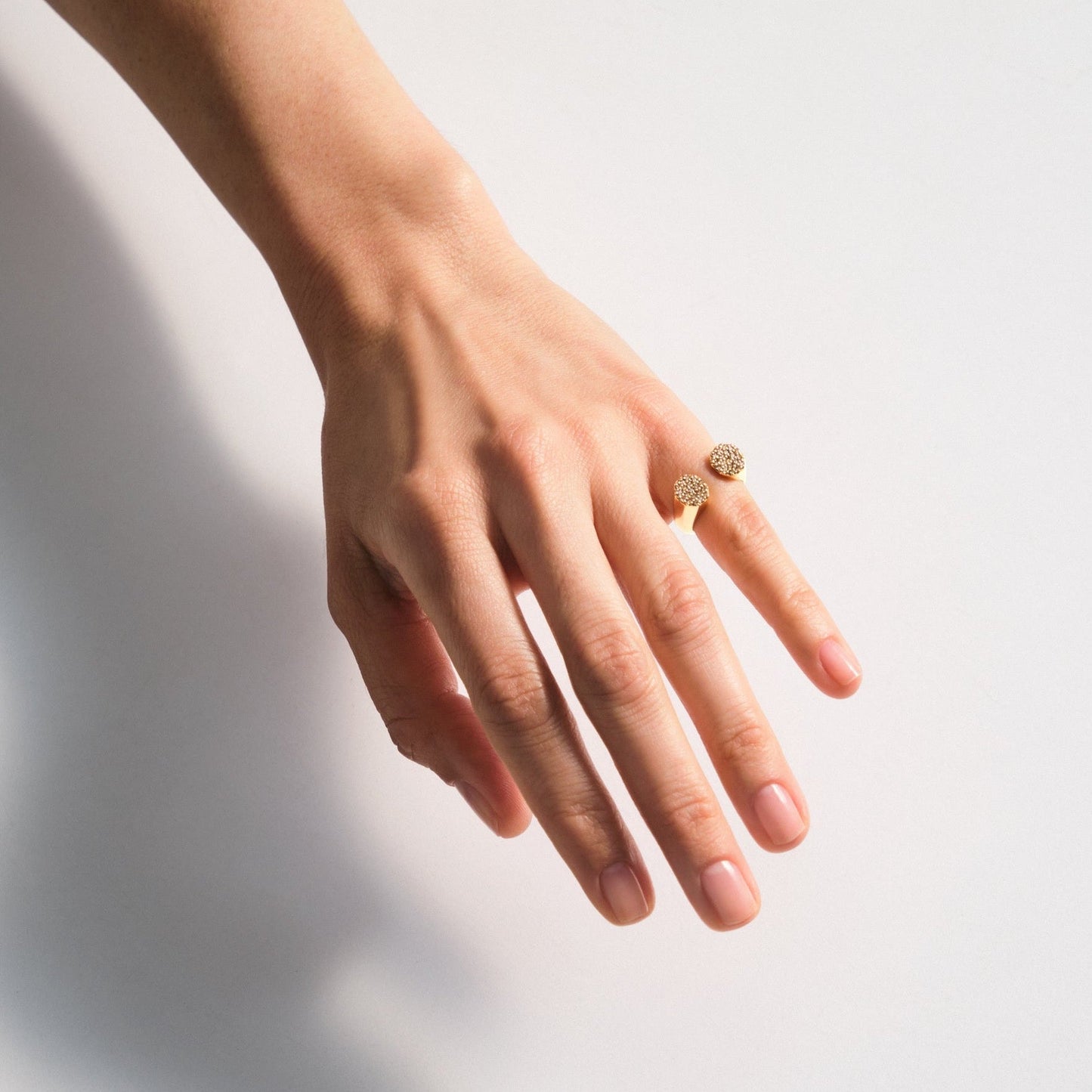 Double Headed Seljuks Cognac Diamonds Ring