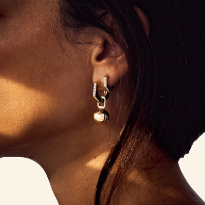 #2 Nut Full Front Diamonds Earrings