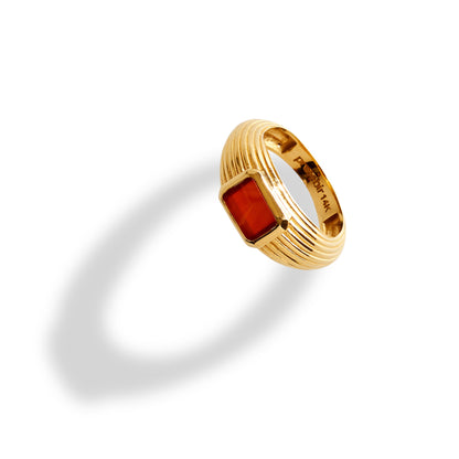 Chubby Red Agate Ring