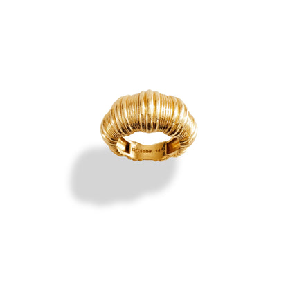 Chubby Vertical Textured Ring