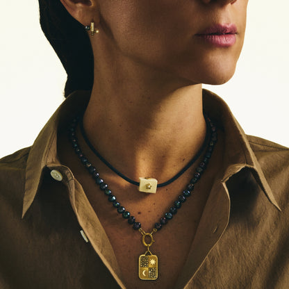 #3 Nut Diamonds B&W Pearls Earrings