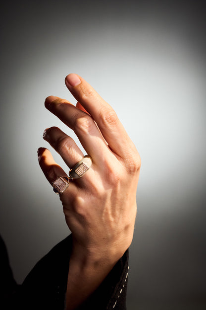 Enamel Cognac Diamond Ring