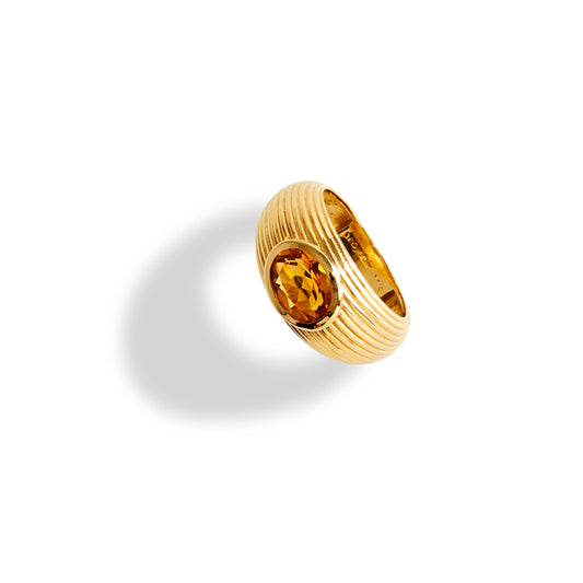 Extra Chubby Oval Citrine Ring
