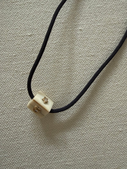 Hearts and Stars Diamonds Square Prism Pendant