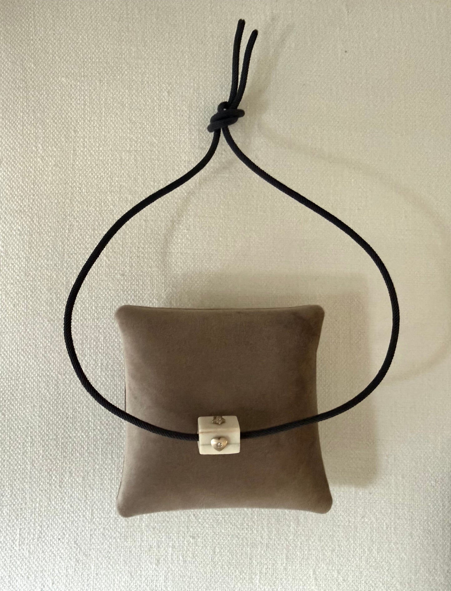 Hearts and Stars Diamonds Square Prism Pendant