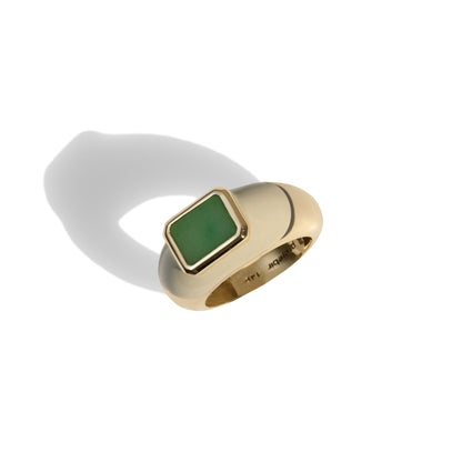 Jade Enamel Ring