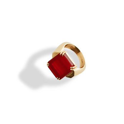 Large Red Agate Ring