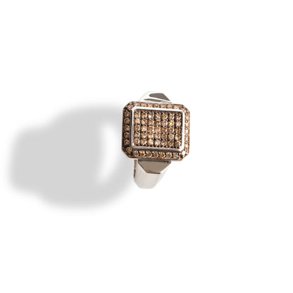 Octagon Cognac Diamonds Ring