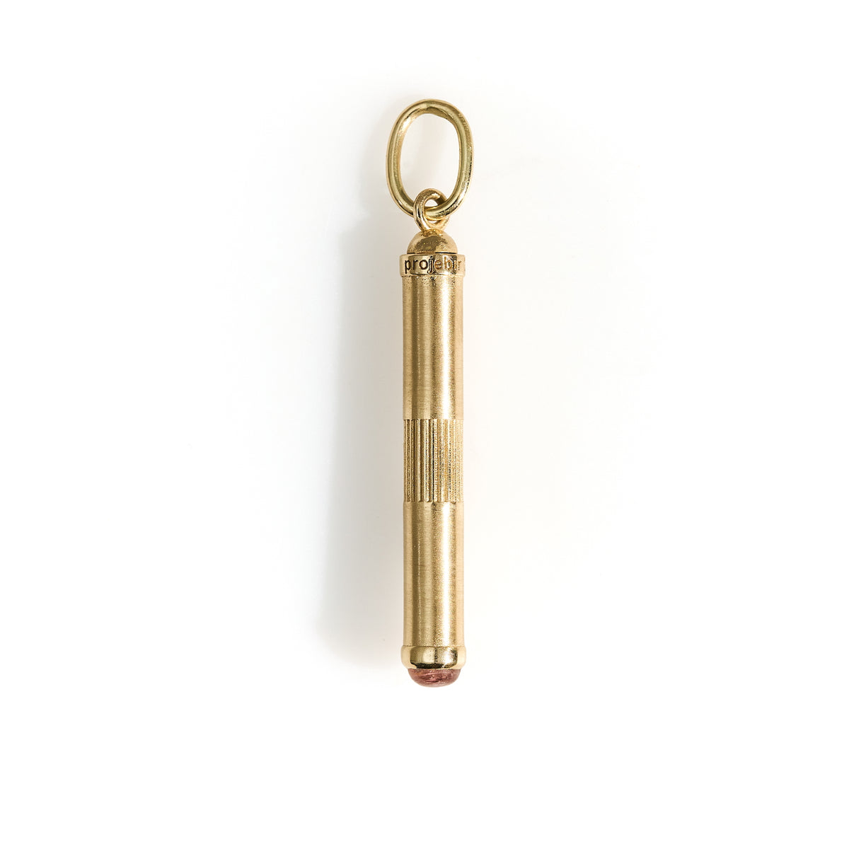 Short Lines Stick Pink Sapphire Pendant
