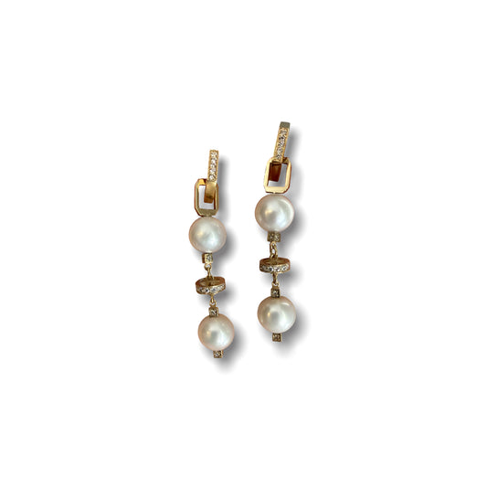 Pearl Diamonds Tassel Charms