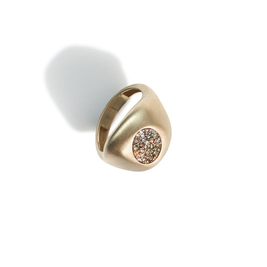 Pebble Cognac Diamonds Ring