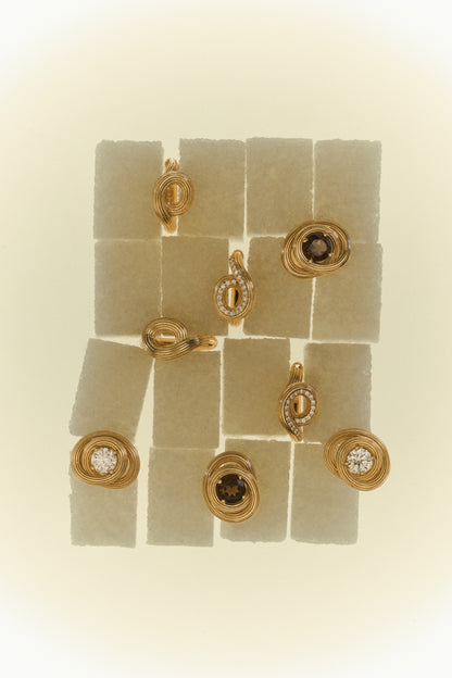 Wave Diamond Studs